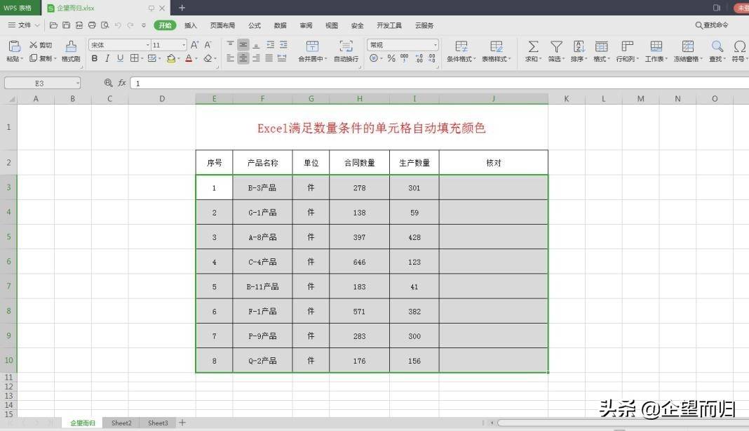 单元格填充颜色快捷键-excel按条件填充颜色的技巧-第1张图片